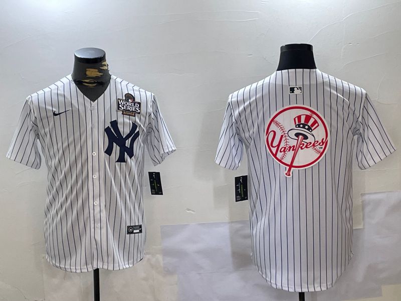 Men New York Yankees Blank White stripe Game 2024 Nike MLB Jersey style 1027